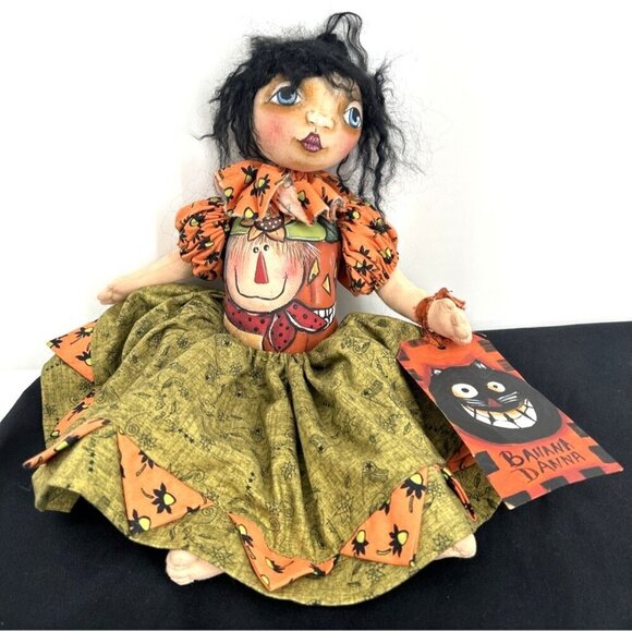 Joe Spencer Other - Banana Danna Doll Figure Fall Halloween Cloth Hand Crafted 13"